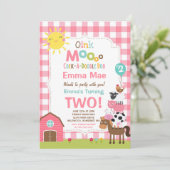 Farm Birthday Einladung Barnyard Geburtstagspartei (Stehend Vorderseite)