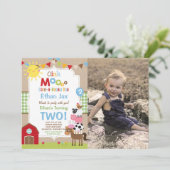 Farm Birthday Einladung Barnyard Geburtstagspartei (Stehend Vorderseite)