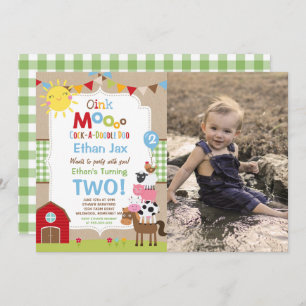 Farm Birthday Einladung Barnyard Geburtstagspartei