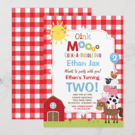 Farm Birthday Einladung Barnyard Geburtstagspartei