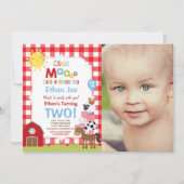 Farm Birthday Einladung Barnyard Geburtstagspartei (Vorderseite)