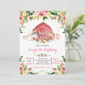 Farm Birthday Einladung, Farm Geburtstag Einladung (Stehend Vorderseite)