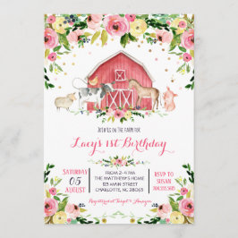 Farm Birthday Einladung, Farm Geburtstag Einladung