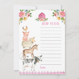 Farm Birthday Girl Barnyard Time Kapselkarte Karte