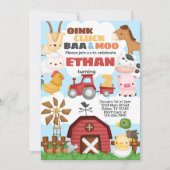 Farm Birthday Party Einladung (Vorderseite)