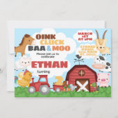 Farm Birthday Party Einladung (Vorderseite)