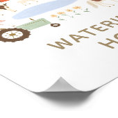 Farm Birthday Party Wasserloch Zeichen Poster