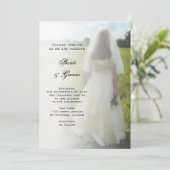 Farm Bride Wedding Einladung (Stehend Vorderseite)