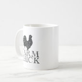Farm Chick Coffee Tasse - Niedlicher Girl-Geschenk (Vorderseite Links)