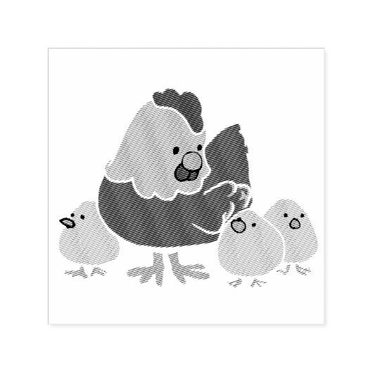 Farm Chicks Automatic Stamp Permastempel (Design)