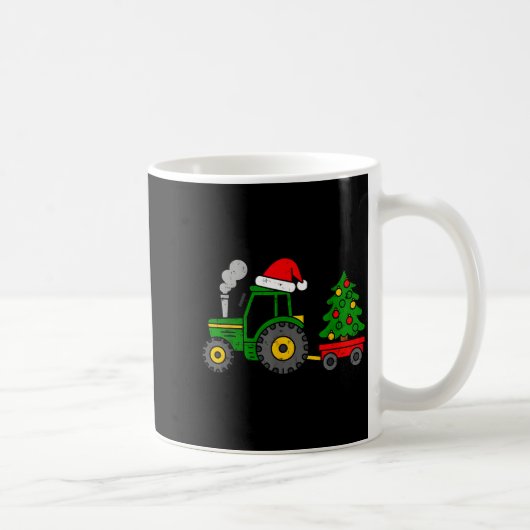 Farm Christmas Tractor Tree Xmas Truck Boys Kids T Kaffeetasse (Rechts)