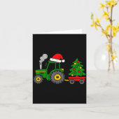 Farm Christmas Tractor Tree Xmas Truck Boys Kids T Karte (Gelbe Blume)