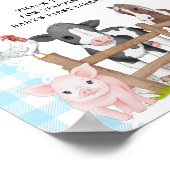 Farm Country Baby Shower Books For Baby Sign Poster (Ecke)