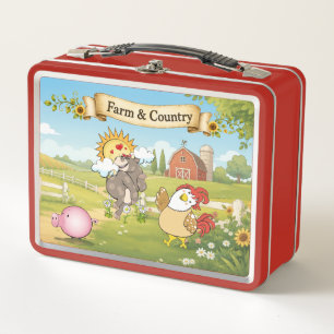 Farm & Country Lunchbox – Süße Farm-Tier-Schuluten