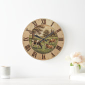 Farm Cow - Wall Clock Große Wanduhr (Zuhause)