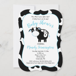 Farm Dairy Cow Boy Baby Shower Einladung