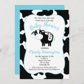 Farm Dairy Cow Boy Baby Shower Einladung (Vorne/Hinten)