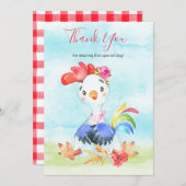 Farm der Wasserfarben-Girl Dankeskarte (Vorne/Hinten)