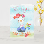 Farm der Wasserfarben-Girl Karte (Gelbe Blume)