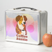 Farm Dog Aussie Shepherd Caffeine Lover Design Metall Brotdose (Beispiel)