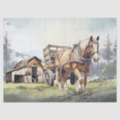 Farm Draft Horse Seidenpapier (Vorderseite)