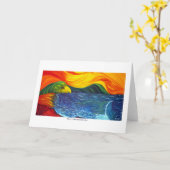 Farm Eagle GREETING CARD Karte (Gelbe Blume)