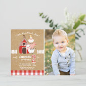 Farm Einladungen Geburtstag alter McDonald Land (Stehend Vorderseite)