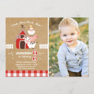 Farm Einladungen Geburtstag alter McDonald Land