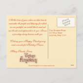 Farm Ernte Custom Business Erntedank Postkarte (Rückseite)