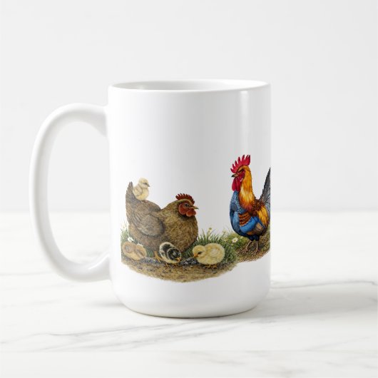 Farm Family Rooster & Hen Teapot Kaffeetasse (Links)