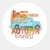 Farm Fresh Autumn Harvest Quote Runder Aufkleber (Vorderseite)
