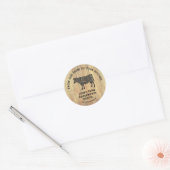 Farm Fresh Beef Sticker | Rustic Cow Logo Label (Umschlag)