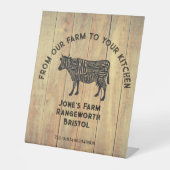 Farm Fresh Beef Sticker | Rustic Cow Logo Label  Sockelschild (Vorderseite)