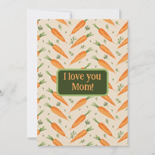 Farm-Fresh Carrot Herringbone Pattern Feiertagskarte (Vorderseite)