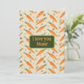 Farm-Fresh Carrot Herringbone Pattern Feiertagskarte (Stehend Vorderseite)