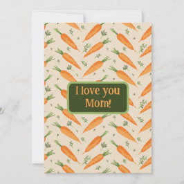 Farm-Fresh Carrot Herringbone Pattern Feiertagskarte