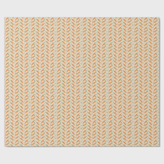 Farm-Fresh Carrot Herringbone Pattern Geschenkpapier (Flach)