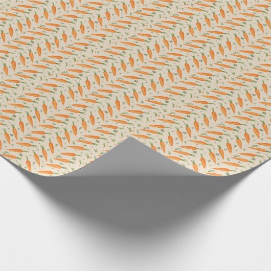 Farm-Fresh Carrot Herringbone Pattern Geschenkpapier (Ecke)