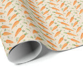 Farm-Fresh Carrot Herringbone Pattern Geschenkpapier (Rolleneckpunkt)