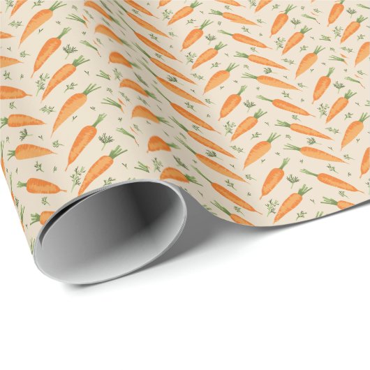 Farm-Fresh Carrot Herringbone Pattern Geschenkpapier (Rolleneckpunkt)