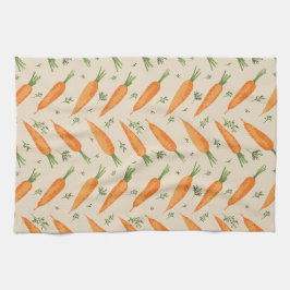 Farm-Fresh Carrot Herringbone Pattern Geschirrtuch
