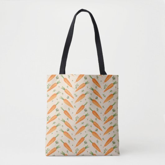 Farm-Fresh Carrot Herringbone Pattern Tasche (Vorderseite)