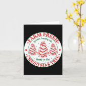 Farm Fresh Christmas Tree Cakes Retro Xmas Tree Fa Karte (Gelbe Blume)