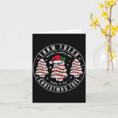 Farm Fresh Christmas Tree Cakes Retro Xmas Tree Fa Karte (Gelbe Blume)