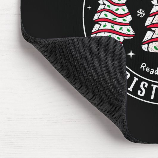 Farm Fresh Christmas Tree Cakes Retro Xmas Tree Fa Mousepad (Ecke)