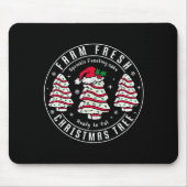 Farm Fresh Christmas Tree Cakes Retro Xmas Tree Fa Mousepad (Vorne)