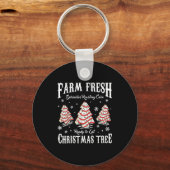 Farm Fresh Christmas Tree Xmas Debbie Cakes Family Schlüsselanhänger (Vorderseite)