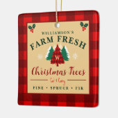 Farm Fresh Christmas Trees - Christmas pattern Keramikornament (Links)