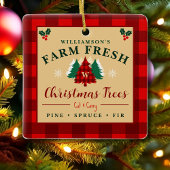 Farm Fresh Christmas Trees - Christmas pattern Keramikornament