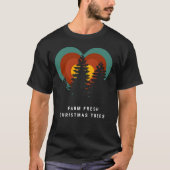 Farm Fresh Christmas Trees Sunset Silhouette  T-Shirt (Vorderseite)
